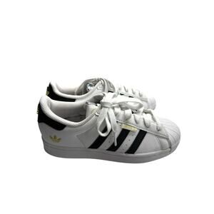 Adidas Superstar Sneakers White Black Leather Women’s 4.5 Ortholite Shell Toe